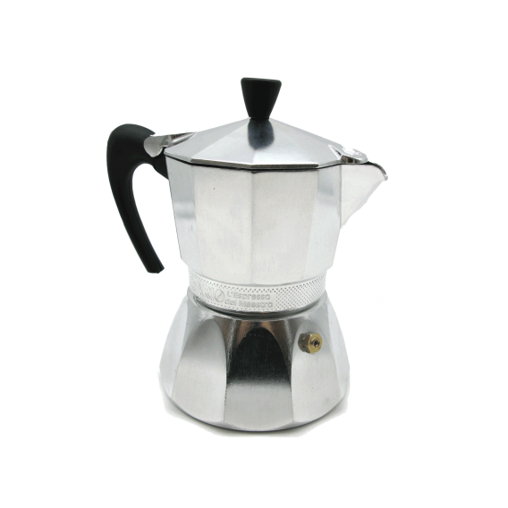 GoodMoka, caffettiera induzione 3 tazze in alluminio made in Italy